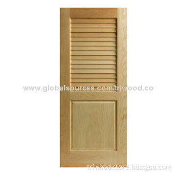 Interior Wooden Door of 100% Pine Wood, Eco-friendly Stain, Varnish, Other Wood Types Available